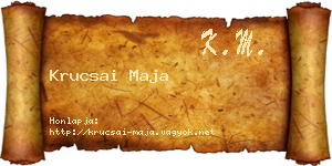 Krucsai Maja névjegykártya